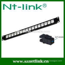 16 port cat5e cat6 rj45 utp modular patch panel